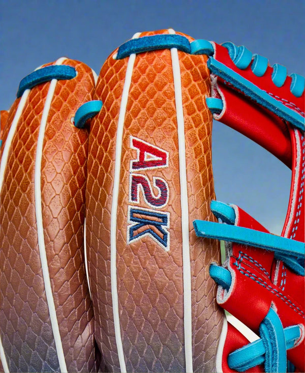 Close-up of the logo on the Wilson Summer 2025 A2K® 1786SS 11.5" Baseball Glove