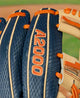 Close-up of the logo on the Wilson Summer 2025 A2000® Jose Altuve JA27 GM 11.5" Baseball Glove