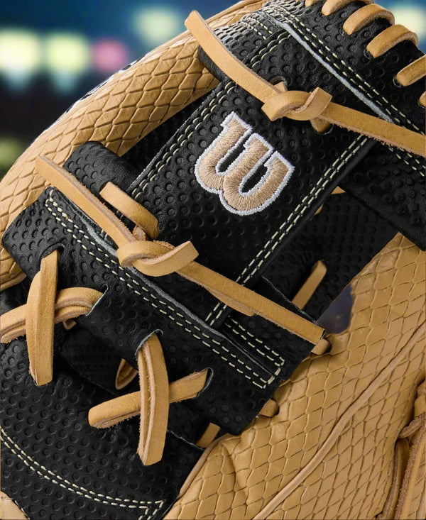 Close-up of the web on the Wilson Summer 2025 A2000® Ke'Bryan Hayes KBH13 GM 11.75" Baseball Glove