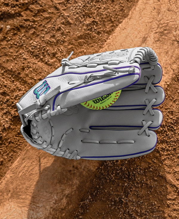 Wilson A500™ Siren 12.5" Youth Fastpitch Glove with a ball inside
