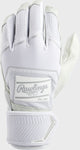Rawlings Youth Workhorse Compression Strap Batting Gloves - White