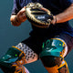 Catcher practicing while wearing the All Star MVP-Pro™ Catcher Protective Short