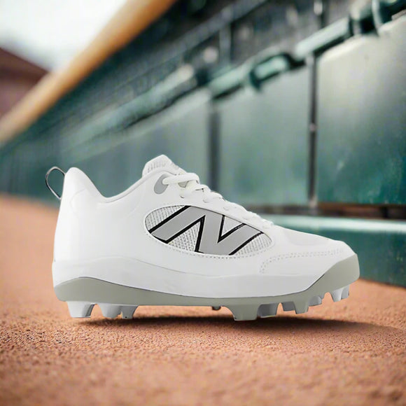 New Balance Youth Fresh Foam 3000 v7 Molded Cleat - White w/Black