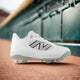 New Balance Youth Fresh Foam 3000 v7 Molded Cleat - White w/Black