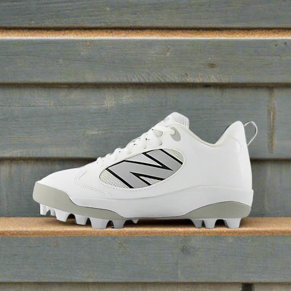 New Balance Youth Fresh Foam 3000 v7 Molded Cleat - White w/Black