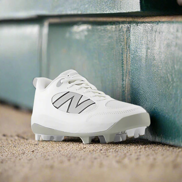 New Balance Youth Fresh Foam 3000 v7 Molded Cleat - White w/Black