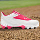 Under Armour Leadoff Low RM Jr. 3.0 Youth Molded Cleat - Pink/White