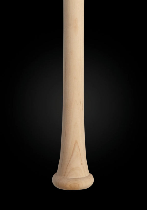 Close-up of the handle of the Warstic WS110 Pro Standard Issue Maple Baseball Bat
