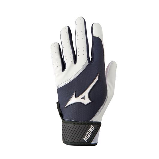 Mizuno MVP Youth Batting Glove - White/Grey