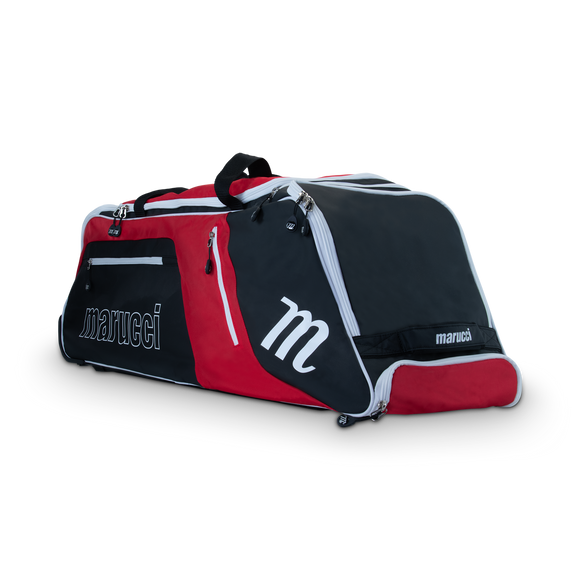 Marucci Stockade Wheeled Duffel Bag - Red/White/Black