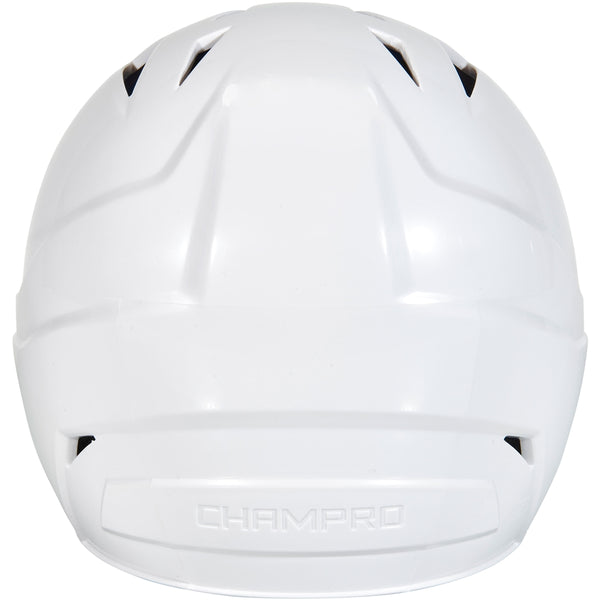 Back of the Champro HX Rookie T-Ball Batting Helmet/Mask - White