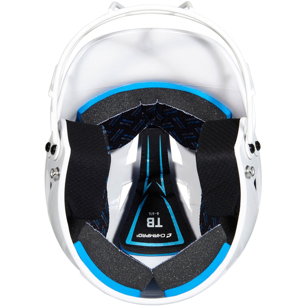 Inside of the Champro HX Rookie T-Ball Batting Helmet/Mask - White