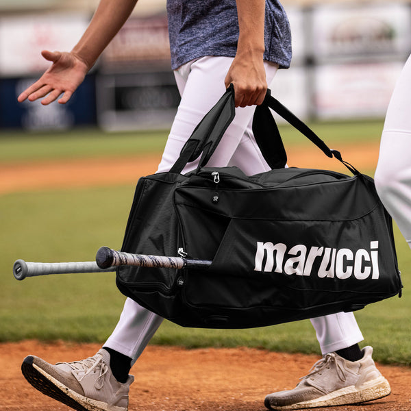 Player carrying the Marucci Team Utility Duffel Bag