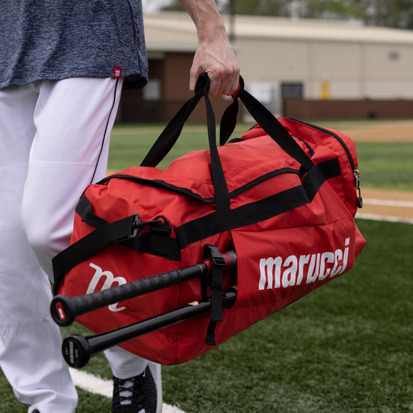 Player carrying the Marucci Team Utility Duffel Bag