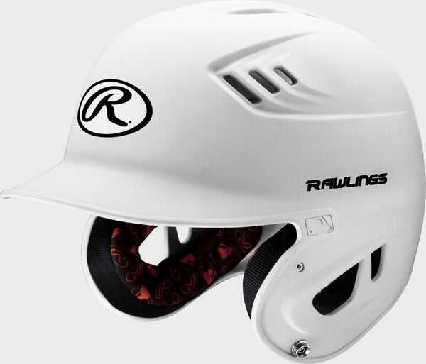 Rawlings R16M Matte Baseball Batting Helmet - White