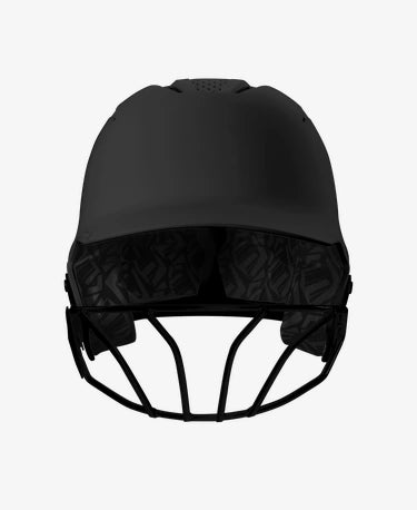 Front of the Evoshield XVT 2.0 Matte Fastpitch Batting Helmet - Black