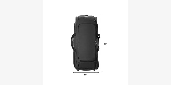 Dimensions diagram of the Evoshield Stonewall Wheeled Bag - Black
