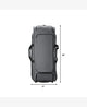 Dimensions diagram of the Evoshield Stonewall Wheeled Bag - Grey