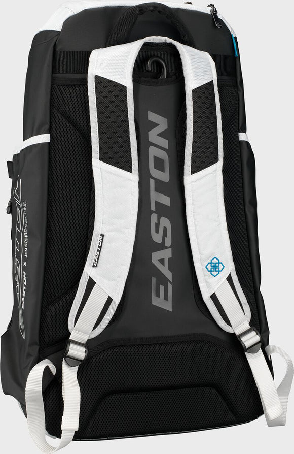 Back of the Easton Jen Schro Catchers Backpack - White