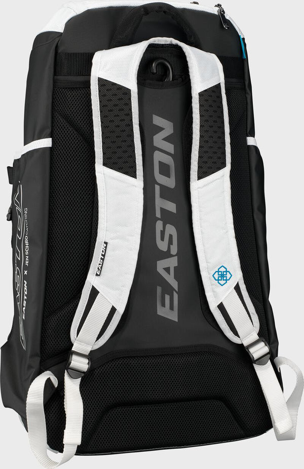 Back of the Easton Jen Schro Catchers Backpack - White