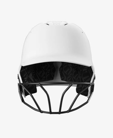 Front of the Evoshield XVT 2.0 Matte Fastpitch Batting Helmet - White