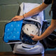 Display of the main compartment of the Easton Jen Schro Catchers Backpack - White
