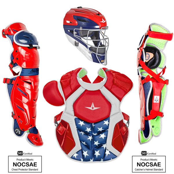2020 All Star System 7 Axis USA Youth NOCSAE Catcher's Gear Set