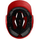 Inside of the Evoshield XVT 2.0 Matte Baseball Batting Helmet - Red