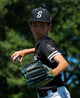 Young player on the field using the Wilson 2027 A1000® DW5 12" Baseball Glove