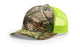 Richardson Printed Five Panel Trucker Cap - Realtree Edge/Neon Yellow
