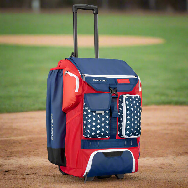 Easton 5 Tool Phenom Wheeled Bag - Red/White/Blue