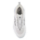 Top view of the New Balance Velo v5 Women's Turf-Trainer Shoe - White/Metallic Silver