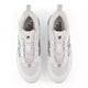 Top view of the New Balance Fresh Foam Velo v5 Metal Softball Cleat - White/Metallic Silver