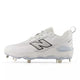 New Balance Fresh Foam Velo v5 Metal Softball Cleat - White/Metallic Silver