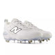 New Balance Fresh Foam Velo v5 Metal Softball Cleat - White/Metallic Silver