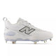 New Balance Fresh Foam Velo v5 Metal Softball Cleat - White/Metallic Silver