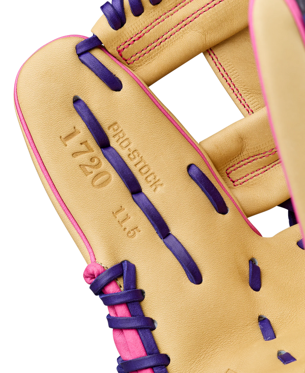 Close-up of the inside of the Wilson 2027 A2000® 1720SS 11.5" Baseball Glove
