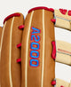 Close-up of the logo on the Wilson 2027 A2000® 1777 12.75" Baseball Glove