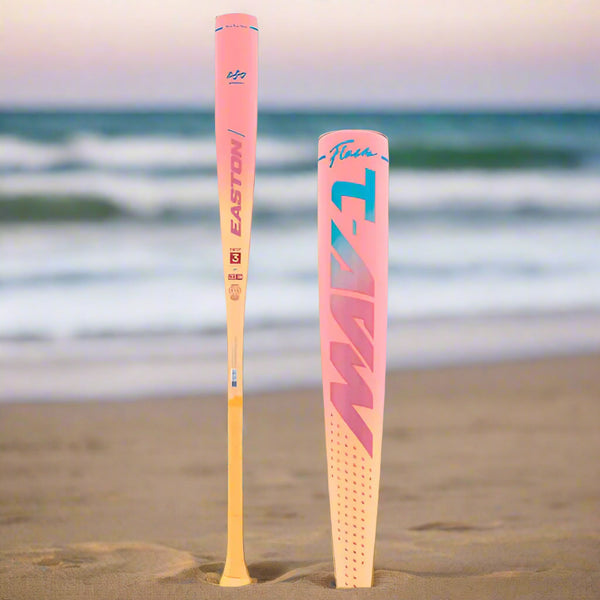 Close-up of the barrel on the 2026 Easton MAV1™ Flash -3 BBCOR Baseball Bat
