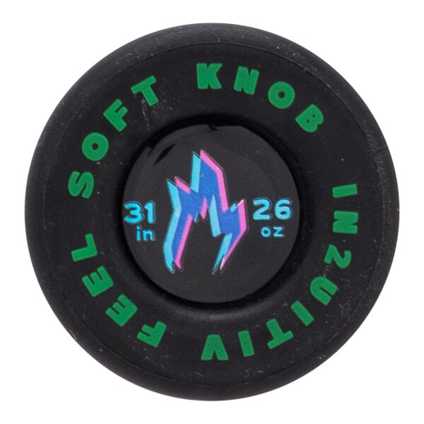 Close-up of the knob on the 2027 Easton Hype Fire USSSA -5 Baseball Bat