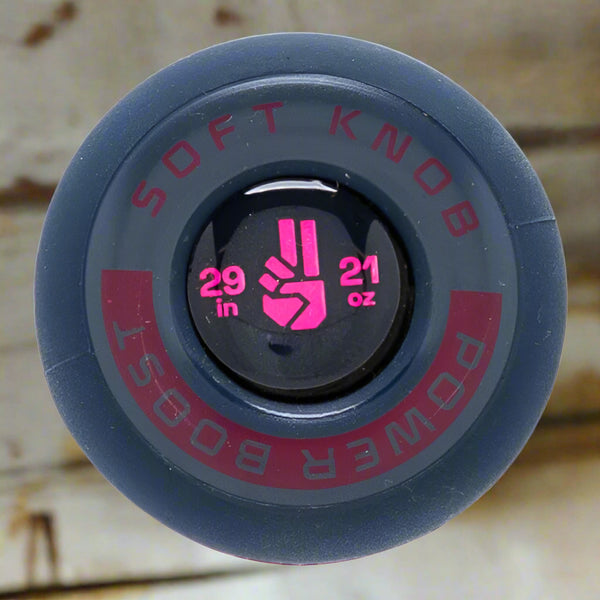 Close-up of the knob on the 2026 Easton The Dub USSSA -8 Baseball Bat