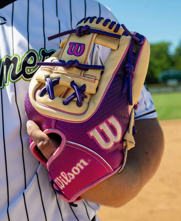 Player wearing the Wilson 2027 A2000® 1720SS 11.5" Baseball Glove