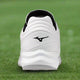 Rear view of the Mizuno Pro FP Low Women’s Softball Turf Shoe