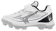 Mizuno CushionRevo Diamond Youth Baseball Molded Cleat - White/Black