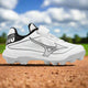 Mizuno Cushionrevo Diamond Youth Molded Baseball Cleat - White/Black
