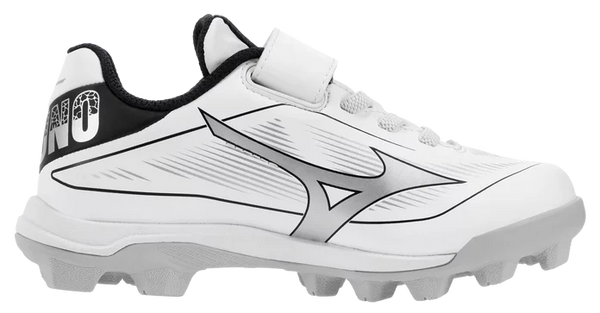 Mizuno CushionRevo Diamond Youth Baseball Molded Cleat - White/Black