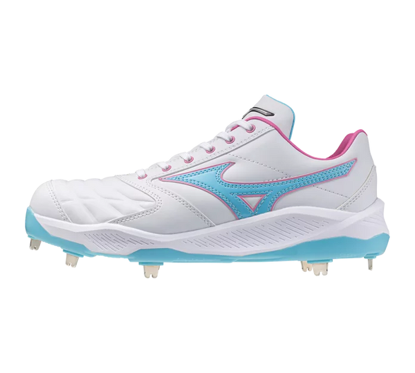 Mizuno Pro Select Fastpitch Metal Cleat - White/Pink
