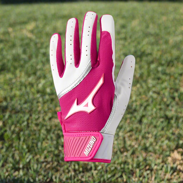 Mizuno MVP Youth T-Ball Batting Glove - White/Pink