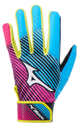 Mizuno MVP Adult Batting Glove - New - Shocking Pink/Blue Curacao