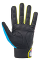 Palm view of the Mizuno MVP Adult Batting Glove - New - Shocking Pink/Blue Curacao